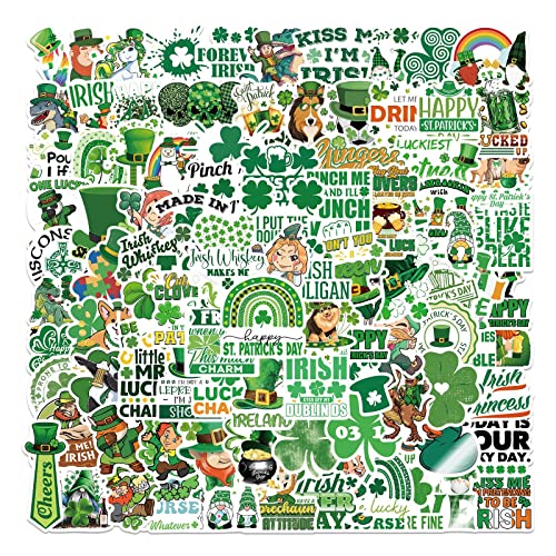 100 Packungen St. Patrick's Day Glücksklee-Aufkleber für Wasserflaschen, Laptop, Auto, Telefon, Gitarre, Skateboard, Computer, Sammelalbum, Wand, Zuhause, Irland Kleeblatt, Vinyl, wasserdicht, 100 Packungen St. Patrick's Day Glücksklee-Aufkleber für Wasserflaschen, Laptop, Auto, Telefon, Gitarre, Skateboard, Computer, Sammelalbum, Wand, Zuhause, Irland Kleeblatt, Vinyl, wasserdicht, von Zcketo