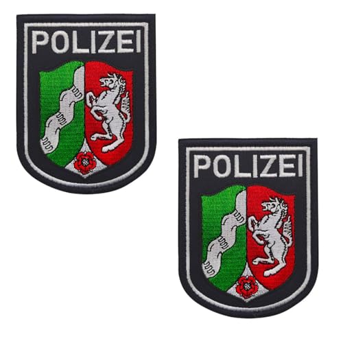 2 PCS Polizei Deutscher Patch Deutschland-Flagge Bundespolizei Militär Taktische Police Abzeichen Applikationen zum Kleidung Taschen Rucksack Uniform Jersey Patch Sammeln Jungen Erwachsene von Zcketo