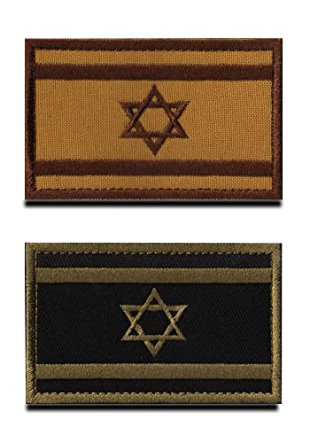 2 Packungen Israel-Flaggen-Patch, israelische Flaggen, jüdischer Davidstern, taktische Stickerei-Aufnäher mit Klettverschluss-Rückseite für Hüte, taktische Rucksäcke, Jacken, Kleidung, Team Militär 2 Packungen Israel-Flaggen-Patch, israelische Flaggen, jüdischer Davidstern, taktische Stickerei-Aufnäher mit Klettverschluss-Rückseite für Hüte, taktische Rucksäcke, Jacken, Kleidung, Team Militär von Zcketo