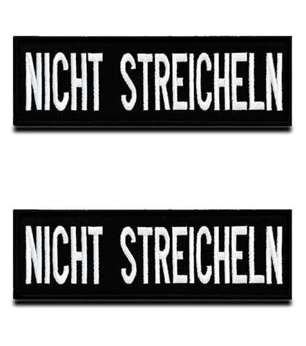 2 St. Taktisch Service Dog "NICHT STREICHELN" Emblem Bestickter Gestickt Abzeichen Service Hund Militär Patch für Mittelgroße und Große Hunde Weste Harness Kleidung 2 St. Taktisch Service Dog "NICHT STREICHELN" Emblem Bestickter Gestickt Abzeichen Service Hund Militär Patch für Mittelgroße und Große Hunde Weste Harness Kleidung von Zcketo