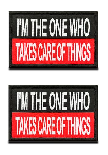 2 Stück Aufnäher mit der Aufschrift "I'm The One Who Takes Care of Things", lustiger Meme-Aufnäher, bestickt, taktischer Militär, Moral, Film, Sprüche, Klettverschluss, für Kleidung, Rucksäcke, 2 Stück Aufnäher mit der Aufschrift "I'm The One Who Takes Care of Things", lustiger Meme-Aufnäher, bestickt, taktischer Militär, Moral, Film, Sprüche, Klettverschluss, für Kleidung, Rucksäcke, von Zcketo