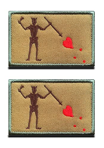 2 Stück Braun Schwarzer Bart Pirat Kaptain Jack Militär Bestickte Applikation Verschluss Piratenflagge Emblem Patch zum Befestigen für Jacken Jeans Hut Weste Hundegeschirr Kleidung 2 Stück Braun Schwarzer Bart Pirat Kaptain Jack Militär Bestickte Applikation Verschluss Piratenflagge Emblem Patch zum Befestigen für Jacken Jeans Hut Weste Hundegeschirr Kleidung von Zcketo