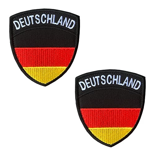 2 Stück Deutschlandflaggen-Aufnäher, bestickt, zum Aufbügeln oder Aufnähen, für Jacken, Jeans, Trikot, Biker, Fußball, Kleidung, Uniform, Bügeln, Nähkunst 2 Stück Deutschlandflaggen-Aufnäher, bestickt, zum Aufbügeln oder Aufnähen, für Jacken, Jeans, Trikot, Biker, Fußball, Kleidung, Uniform, Bügeln, Nähkunst von Zcketo
