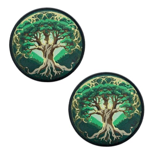 2 Stück Grün Baum des Lebens Nordische Runen Patch Yggdrasil Besticktes Aufnäher Hook and Loop Schließen Emblem Patches für Rucksack, Mütze, Jacke, Weste, Tasche, Biker, Hundegeschirr 2 Stück Grün Baum des Lebens Nordische Runen Patch Yggdrasil Besticktes Aufnäher Hook and Loop Schließen Emblem Patches für Rucksack, Mütze, Jacke, Weste, Tasche, Biker, Hundegeschirr von Zcketo