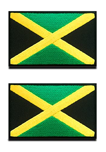 2 Stück Jamaika-Flagge-Aufnäher, taktische Stickerei, jamaikanischer Aufnäher mit Klettverschluss auf der Rückseite für Hüte, taktischer Rucksack, Jacken, Jeans, Kleidung, Militäruniform, Applikation 2 Stück Jamaika-Flagge-Aufnäher, taktische Stickerei, jamaikanischer Aufnäher mit Klettverschluss auf der Rückseite für Hüte, taktischer Rucksack, Jacken, Jeans, Kleidung, Militäruniform, Applikation von Zcketo