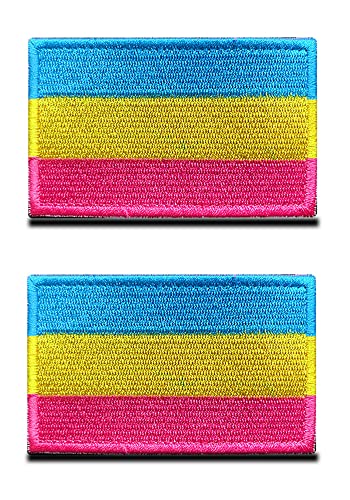 2 Stück LGBT Regenbogen Pansexual Flagge Patch, Regenbogen Bestickter Verschluss Emblem,Schwulenstolz Pansexual Patches für Rucksäcke, Mützen, Westen, Helme, Jacken, Kleidung 2 Stück LGBT Regenbogen Pansexual Flagge Patch, Regenbogen Bestickter Verschluss Emblem,Schwulenstolz Pansexual Patches für Rucksäcke, Mützen, Westen, Helme, Jacken, Kleidung von Zcketo