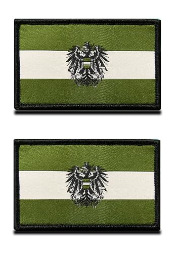 2 Stück Österreich Grün Adler Militärische Patch - Taktisch Österreich Stickerei Aufnäher Patch Verschluss, Militär Aufkleber Bänder für Rucksäcke Kleidung Uniform Weste 2 Stück Österreich Grün Adler Militärische Patch - Taktisch Österreich Stickerei Aufnäher Patch Verschluss, Militär Aufkleber Bänder für Rucksäcke Kleidung Uniform Weste von Zcketo