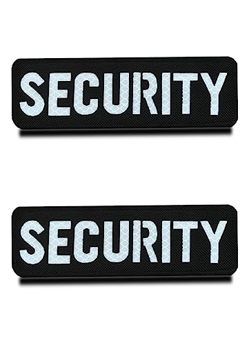 2 Stück Reflektierendes Deutschland Sicherheit "Security" Patch Infrarot IR Reflektiv Militär Security Patch mit Klett Rückseite für Rucksäcke Kleidung Taschen Uniform Weste Jersey Reisen CS von Zcketo