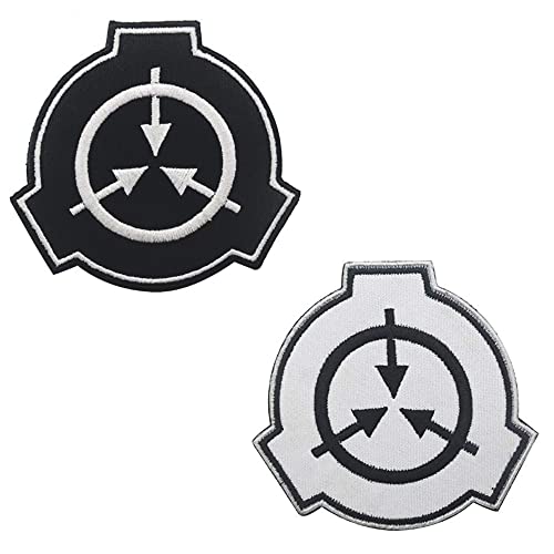 2 Stück Taktisches Logo Patch für SCP Foundation Funny SCP Super Natural Hook and Loop Stickerei Moral Militär Emblem Patch für Jacke Rucksäcke Kleidung Weste Uniformen Kleidung von Zcketo