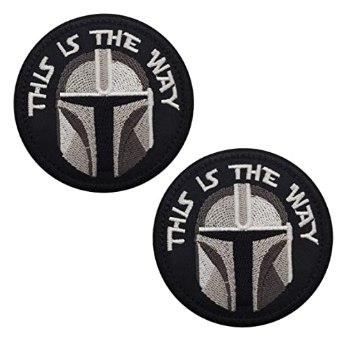 2 Stück "This is the Way" Mandalorian Full Helmet Tactical Bounty Hunter Patch Funny Moral Military Emblem Stickerei Hook and Loop Patch für Jacke Rucksäcke Kleidung Weste Uniformen 2 Stück "This is the Way" Mandalorian Full Helmet Tactical Bounty Hunter Patch Funny Moral Military Emblem Stickerei Hook and Loop Patch für Jacke Rucksäcke Kleidung Weste Uniformen von Zcketo