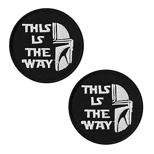 2 Stück "This is the Way" Mandalorianer-Halbhelm-Aufnäher, taktischer Kopfgeldjäger-Patch, lustig, Moral, Militär-Emblem, Stickerei, Klettverschluss für Jacke, Rucksäcke, Kleidung, Weste, Uniformen 2 Stück "This is the Way" Mandalorianer-Halbhelm-Aufnäher, taktischer Kopfgeldjäger-Patch, lustig, Moral, Militär-Emblem, Stickerei, Klettverschluss für Jacke, Rucksäcke, Kleidung, Weste, Uniformen von Zcketo