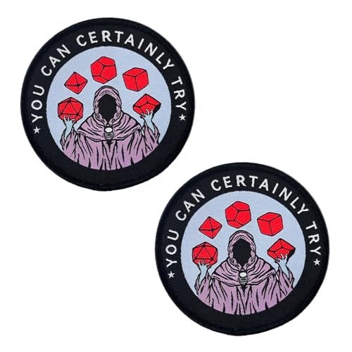 2 Stück "You Can Certainly Try" E-Spiele Inspirierend Komisch Patch mit Hook und Loop,Populär Gaming Moral-Aufnäher Patch für Rucksäcke Kleidung Taschen Uniform Mützen Hund Geschirr Biker von Zcketo