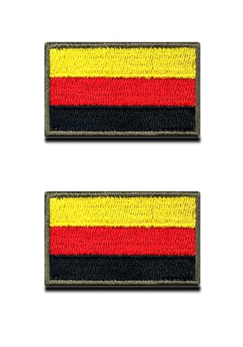 2 Stücke 5x3 cm Mini Deutschland Flaggen Patch Gestickt Abzeichen Deutsch Applikationen für Kleidung Taschen Rucksack Uniform Weste Militär Taktisch Draussen Jersey-Grüne Grenze von Zcketo