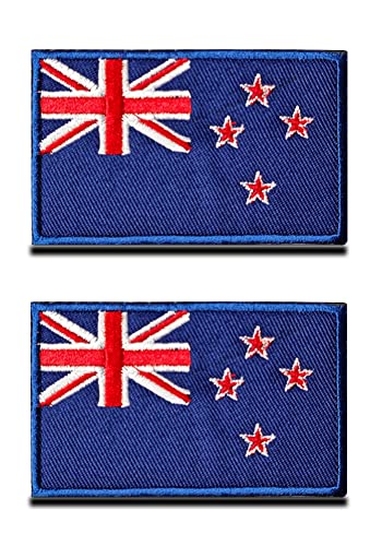 Aufnäher mit Neuseeland-Flagge, bestickt, Nationalapplikation, Emblem für Teamkleidung, Fußballtrikot, Rucksack, Kappen, Reisen, Biker, taktisches Militär, 2 Stück Aufnäher mit Neuseeland-Flagge, bestickt, Nationalapplikation, Emblem für Teamkleidung, Fußballtrikot, Rucksack, Kappen, Reisen, Biker, taktisches Militär, 2 Stück von Zcketo