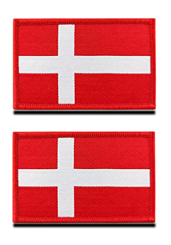 Aufnäher mit taktischer Dänemark-Flagge, bestickt, 8 x 5,1 cm, nordische dänische Flagge, Militäruniform, zum Aufnähen – Schlaufen- und Hakenverschlüsse zur Befestigung an taktischen Rucksack, Aufnäher mit taktischer Dänemark-Flagge, bestickt, 8 x 5,1 cm, nordische dänische Flagge, Militäruniform, zum Aufnähen – Schlaufen- und Hakenverschlüsse zur Befestigung an taktischen Rucksack, von Zcketo