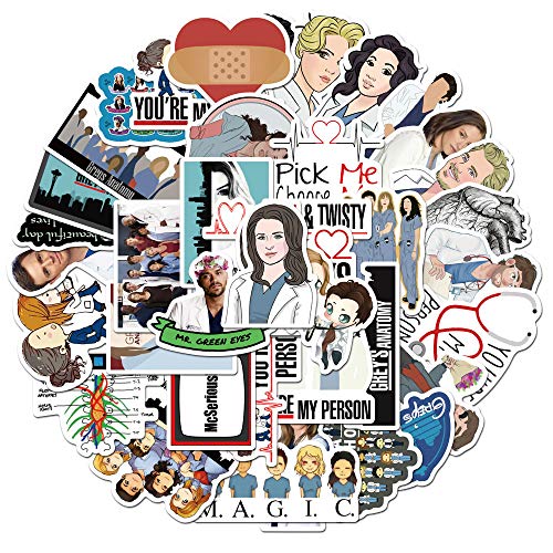 Zcketo Grey's Anatomy Cartoon Vinyl-Aufkleber, Wasserflaschen, Laptop, Hydroflaschen, Handy, Gitarre, Skateboard, Computer, Büro, lustig, DIY, wasserdicht, ästhetische Aufkleber für Kind Zcketo Grey's Anatomy Cartoon Vinyl-Aufkleber, Wasserflaschen, Laptop, Hydroflaschen, Handy, Gitarre, Skateboard, Computer, Büro, lustig, DIY, wasserdicht, ästhetische Aufkleber für Kind von Zcketo