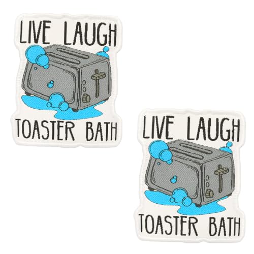 Lustiger Aufnäher mit Aufschrift "Live Laugh Toaster", mit Klettverschluss, bestickt, Cartoon-Meme, Spruch, Moral, trendiger Aufnäher, DIY-Applikation, Zubehör für Rucksäcke, Westen, Taschen, Hüte Lustiger Aufnäher mit Aufschrift "Live Laugh Toaster", mit Klettverschluss, bestickt, Cartoon-Meme, Spruch, Moral, trendiger Aufnäher, DIY-Applikation, Zubehör für Rucksäcke, Westen, Taschen, Hüte von Zcketo