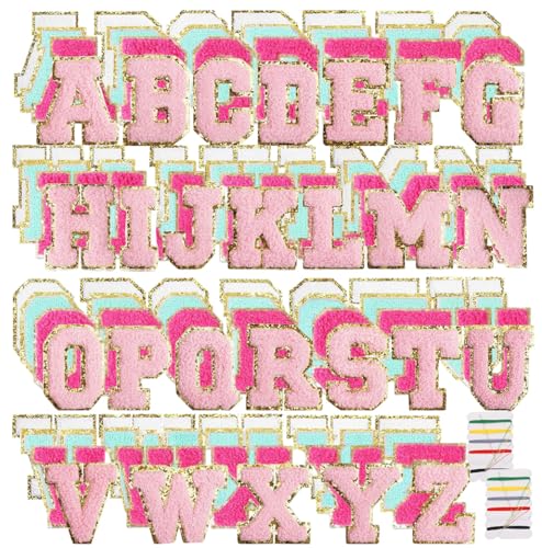 Selbstklebende Chenille-Buchstaben-Aufkleber für Kleidung, A-Z, zum Aufnähen auf Kleidung, Rucksäcke, Hüte, Handtaschen, Stoffreparatur, DIY, verschiedene Farben, 104 Stück Selbstklebende Chenille-Buchstaben-Aufkleber für Kleidung, A-Z, zum Aufnähen auf Kleidung, Rucksäcke, Hüte, Handtaschen, Stoffreparatur, DIY, verschiedene Farben, 104 Stück von Zcketo