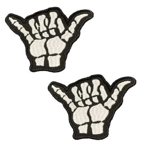 Shaka-Hand-Stanz-Aufnäher, Klettverschluss, reflektierend, bestickt, Shaka-Skelett-Hand, taktische Aloha-Sommer-Gesten-Patches für Rucksack, taktische Weste, Jacken, Hüte, Hundeweste, Geschirr, 2 Shaka-Hand-Stanz-Aufnäher, Klettverschluss, reflektierend, bestickt, Shaka-Skelett-Hand, taktische Aloha-Sommer-Gesten-Patches für Rucksack, taktische Weste, Jacken, Hüte, Hundeweste, Geschirr, 2 von Zcketo