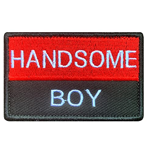 Taktischer schöner Jungen-Aufnäher, lustig, schön, mit Klettverschluss, für Jungen, Herren, Kleidung, Kappen, Jeans, Rucksäcke, Taschen, Tiergeschirr, Westen, Kragen, 8 x 5 cm von Zcketo