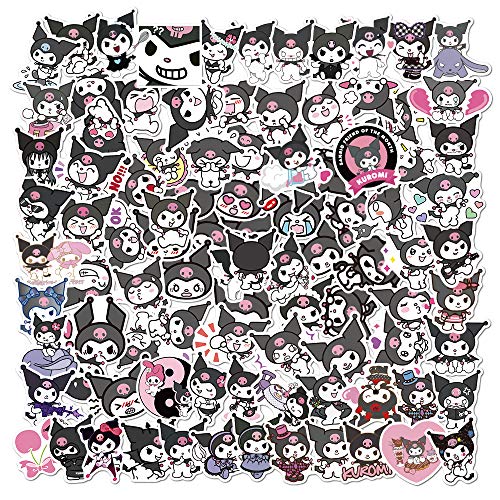 Zcketo Anime-Aufkleber, 100 Stück, kompatibel mit Kur-omi und Mel-Ody, Vinyl, Wasserdicht, Schwarz, für Laptop, Wasserflasche, Skateboard, Reisegepäck, Scrapbooking, Notizbuch, geeignet für Kinder Zcketo Anime-Aufkleber, 100 Stück, kompatibel mit Kur-omi und Mel-Ody, Vinyl, Wasserdicht, Schwarz, für Laptop, Wasserflasche, Skateboard, Reisegepäck, Scrapbooking, Notizbuch, geeignet für Kinder von Zcketo