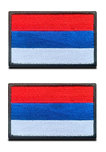 2 St. Russland Flagge Klett - Taktisch Russisch Nationales Emblem, Bestickter Aufnäher mit Klettverschluss, Militär Klettbänder für Rucksäcke Kleidung Taschen Uniform Weste Jersey Reisen von Zcketo