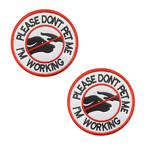 Zcketo 2 St. Taktisch Service Dog "Please Do Not Pet Me I am Working" Emblem Bestickter Gestickt Abzeichen Service Hund Militär Patch für Mittelgroße und Große Hunde Weste Harness Kleidung Zcketo 2 St. Taktisch Service Dog "Please Do Not Pet Me I am Working" Emblem Bestickter Gestickt Abzeichen Service Hund Militär Patch für Mittelgroße und Große Hunde Weste Harness Kleidung von Zcketo