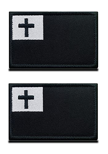 2 St. Taktischer Aufnäher mit Christlicher Flagge,Jesús Kreuz Sinnbild Verschluss Militär-Patch für Rucksäcke Mützen Taschen Weste Hundegeschirr Helm Stiefeln Militär Taktisch 2 St. Taktischer Aufnäher mit Christlicher Flagge,Jesús Kreuz Sinnbild Verschluss Militär-Patch für Rucksäcke Mützen Taschen Weste Hundegeschirr Helm Stiefeln Militär Taktisch von Zcketo