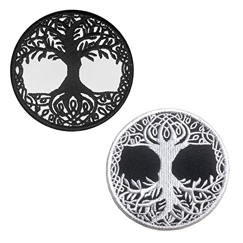 Zcketo 2 Stück Yggdrasil Der Baum des Lebens Nordische Runen Patch Besticktes Aufnäher Emblem Patches Verschluss für Rucksack, Mütze, Jacke, Weste, Tasche, Beutel, Hundegeschirr Zcketo 2 Stück Yggdrasil Der Baum des Lebens Nordische Runen Patch Besticktes Aufnäher Emblem Patches Verschluss für Rucksack, Mütze, Jacke, Weste, Tasche, Beutel, Hundegeschirr von Zcketo