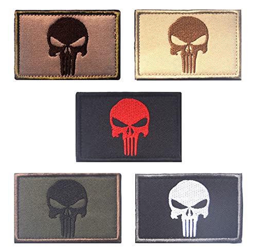 5 Stück Kompatibel Pun-isher Patch Airsoft Patch Militär Patches Taktisch Film Aufkleber Abzeichen Bänder Emblem für Rucksäcke Kleidung Taschen Uniform Weste Hundegeschirr 5 Stück Kompatibel Pun-isher Patch Airsoft Patch Militär Patches Taktisch Film Aufkleber Abzeichen Bänder Emblem für Rucksäcke Kleidung Taschen Uniform Weste Hundegeschirr von Zcketo
