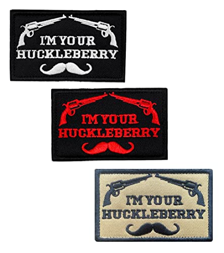 Zcketo Aufnäher mit Aufschrift "I'm Your Huckleberry", bestickt, taktisch, lustig, Moral mit Klettverschluss, für Militärkleidung, Kleidung, Hüte, Jeans, 8,9 x 5,1 cm, 3 Packungen Zcketo Aufnäher mit Aufschrift "I'm Your Huckleberry", bestickt, taktisch, lustig, Moral mit Klettverschluss, für Militärkleidung, Kleidung, Hüte, Jeans, 8,9 x 5,1 cm, 3 Packungen von Zcketo