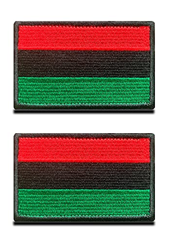 Zcketo Aufnäher mit afroamerikanischer Flagge, taktischer Aufnäher, Haken und Schlaufe, bestickt, American Pride-Flagge, Patch für Hut, Rucksack, Weste, Teamuniform, Militärkleidung, Patch, 2 Zcketo Aufnäher mit afroamerikanischer Flagge, taktischer Aufnäher, Haken und Schlaufe, bestickt, American Pride-Flagge, Patch für Hut, Rucksack, Weste, Teamuniform, Militärkleidung, Patch, 2 von Zcketo