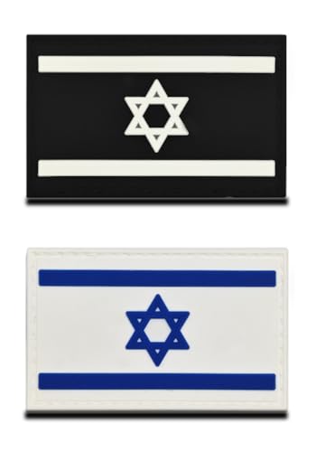 zcketo 2 Stück 3D-PVC-Gummi Staatsflagge Israel, strapazierfähiges und solides Material, Hakenrückseite, taktisches israelisches Emblem, Patch für Kleidung, Rucksack, Uniform, Weste, Biker, Reisen zcketo 2 Stück 3D-PVC-Gummi Staatsflagge Israel, strapazierfähiges und solides Material, Hakenrückseite, taktisches israelisches Emblem, Patch für Kleidung, Rucksack, Uniform, Weste, Biker, Reisen von Zcketo