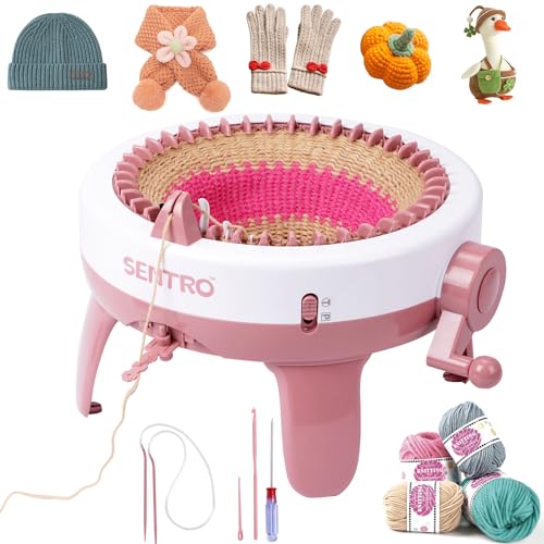 Zcvtbye SENTRO Strickmaschine 40 Nadeln, Dual-Mode-Häkelmaschine, Kreative DIY-Strickmaschine für Mütze, Schal, Handschuhe, Socken Zcvtbye SENTRO Strickmaschine 40 Nadeln, Dual-Mode-Häkelmaschine, Kreative DIY-Strickmaschine für Mütze, Schal, Handschuhe, Socken von Zcvtbye