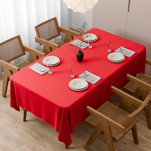 Zdada Rot Abwaschbar Tischdecken 140x240cm Rechteckig Polyester Tischdecke, Kratzfest, Fleckschutz Tischtuch Outdoor Tischwäsche für Garten, Esszimmer, Feiern und Haushalt Zdada Rot Abwaschbar Tischdecken 140x240cm Rechteckig Polyester Tischdecke, Kratzfest, Fleckschutz Tischtuch Outdoor Tischwäsche für Garten, Esszimmer, Feiern und Haushalt von Zdada