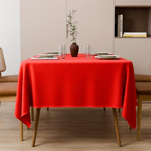 Zdada Rot Abwaschbar Tischdecken 85x85cm Quadratisch Polyester Tischdecke, Kratzfest, Fleckschutz Tischtuch Outdoor Tischwäsche für Garten, Esszimmer, Feiern und Haushalt Zdada Rot Abwaschbar Tischdecken 85x85cm Quadratisch Polyester Tischdecke, Kratzfest, Fleckschutz Tischtuch Outdoor Tischwäsche für Garten, Esszimmer, Feiern und Haushalt von Zdada