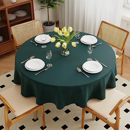 Zdada Runde Tischdecke, 152,4 cm, runde Polyester-Tischdecke, Jägergrün, waschbar, Stofftischdecke für Hochzeit, Weihnachten, Partys Zdada Runde Tischdecke, 152,4 cm, runde Polyester-Tischdecke, Jägergrün, waschbar, Stofftischdecke für Hochzeit, Weihnachten, Partys von Zdada
