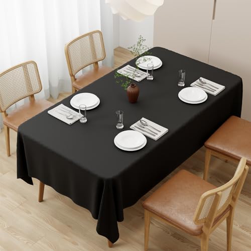 Zdada Schwarz Abwaschbar Tischdecken 100x140cm Rechteckig Polyester Tischdecke, Kratzfest, Fleckschutz Tischtuch Outdoor Tischwäsche für Garten, Esszimmer, Feiern und Haushalt Zdada Schwarz Abwaschbar Tischdecken 100x140cm Rechteckig Polyester Tischdecke, Kratzfest, Fleckschutz Tischtuch Outdoor Tischwäsche für Garten, Esszimmer, Feiern und Haushalt von Zdada