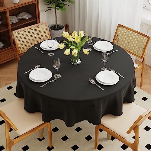 Zdada Schwarz Abwaschbar Tischdecken Rund Ø140cm Polyester Tischdecke, Kratzfest, Fleckschutz Tischtuch Outdoor Tischwäsche für Garten, Esszimmer, Feiern und Haushalt Zdada Schwarz Abwaschbar Tischdecken Rund Ø140cm Polyester Tischdecke, Kratzfest, Fleckschutz Tischtuch Outdoor Tischwäsche für Garten, Esszimmer, Feiern und Haushalt von Zdada
