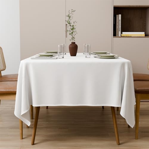 Zdada Weiße Tischdecken 85x85cm - Hochwertiges Polyester Quadratische Tischdecke, Knitterfrei, Kratzfest & Waschbar Tischbelag Tischwäsche für Hochzeiten, Esstisch, Feiern und Haushalt Zdada Weiße Tischdecken 85x85cm - Hochwertiges Polyester Quadratische Tischdecke, Knitterfrei, Kratzfest & Waschbar Tischbelag Tischwäsche für Hochzeiten, Esstisch, Feiern und Haushalt von Zdada