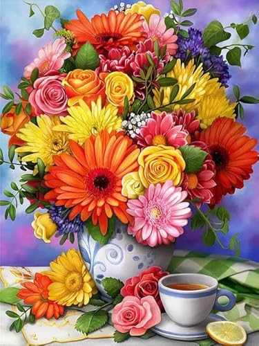 Malen nach Zahlen Ölgemälde nach Zahlen Erwachsene Blumenvase Acryl Malbild nach Zahlen auf Leinwand handbemalt Wohnkultur 40x50cm Malen nach Zahlen Ölgemälde nach Zahlen Erwachsene Blumenvase Acryl Malbild nach Zahlen auf Leinwand handbemalt Wohnkultur 40x50cm von Zdklfm69