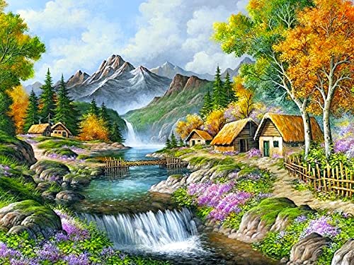 Malen nach Zahlen Ölgemälde nach Zahlen Erwachsene Flusslandschaft Acrylfarbe auf Leinwand Malen nach Zahlen für Wohnkultur 40x50cm Malen nach Zahlen Ölgemälde nach Zahlen Erwachsene Flusslandschaft Acrylfarbe auf Leinwand Malen nach Zahlen für Wohnkultur 40x50cm von Zdklfm69