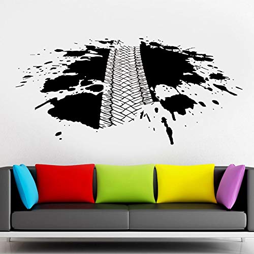 Zdklfm69 WandSticker Wandtattoos Auto Reifenspuren Dekor Vinyl Dekoration Kinderzimmer Schlafzimmer Reifen Schaufenster Aufkleber Wandbild 119x57cm Zdklfm69 WandSticker Wandtattoos Auto Reifenspuren Dekor Vinyl Dekoration Kinderzimmer Schlafzimmer Reifen Schaufenster Aufkleber Wandbild 119x57cm von Zdklfm69
