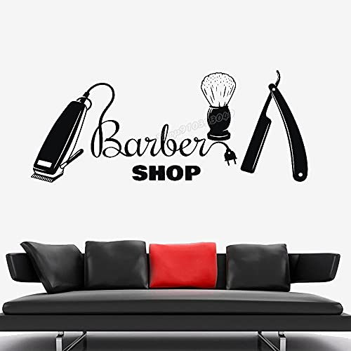 Zdklfm69 WandSticker Wandtattoos Barbershop Barber Shop Zeichen Mann Salon Haarschnitt Logo Friseursalon Dekor Vinyl Hipster Wall Art Decor 114x48cm Zdklfm69 WandSticker Wandtattoos Barbershop Barber Shop Zeichen Mann Salon Haarschnitt Logo Friseursalon Dekor Vinyl Hipster Wall Art Decor 114x48cm von Zdklfm69