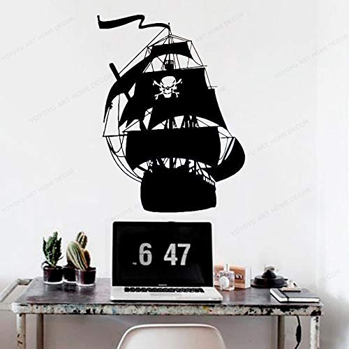 Zdklfm69 WandSticker Wandtattoos Cartoon Schiff Piraten Haken Vinyl Schiff Piraten für Jungen Zimmer Teenager Zimmer Wanddekoration 76x54cm Zdklfm69 WandSticker Wandtattoos Cartoon Schiff Piraten Haken Vinyl Schiff Piraten für Jungen Zimmer Teenager Zimmer Wanddekoration 76x54cm von Zdklfm69