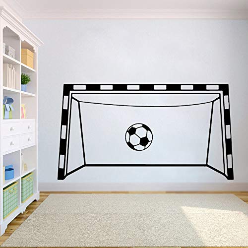 Zdklfm69 WandSticker Wandtattoos Fußballtor Wand Vinyl Aufkleber Sport Wandbilder Kunst Fußball Fußballnetz für Jungenzimmer Spielzimmer Fußball 114x64cm von Zdklfm69