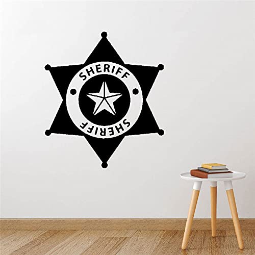 Zdklfm69 WandSticker Wandtattoos Sheriff Abzeichen Polizei Wandbild für Kinderzimmer Abnehmbare Jungen Abziehbilder Wohnkultur Schlafzimmer Aufkleber 57x50cm Zdklfm69 WandSticker Wandtattoos Sheriff Abzeichen Polizei Wandbild für Kinderzimmer Abnehmbare Jungen Abziehbilder Wohnkultur Schlafzimmer Aufkleber 57x50cm von Zdklfm69