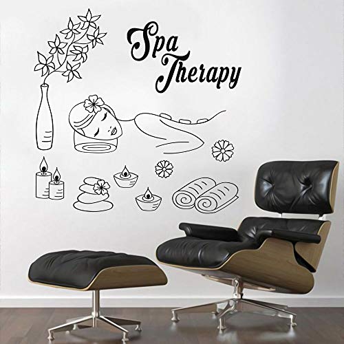 Zdklfm69 WandSticker Wandtattoos Spa-Therapie mit Kerzen und Stein-Wandbild-Kunst-Aufkleber Spa-Massageraum-Dekoration abnehmbar 130x114cm Zdklfm69 WandSticker Wandtattoos Spa-Therapie mit Kerzen und Stein-Wandbild-Kunst-Aufkleber Spa-Massageraum-Dekoration abnehmbar 130x114cm von Zdklfm69