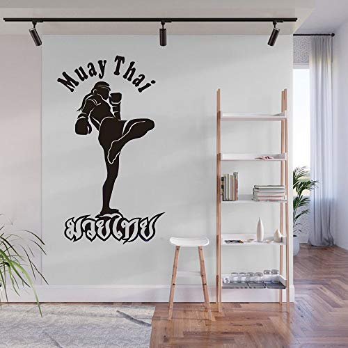 Zdklfm69 WandSticker Wandtattoos Thai Karate Aufkleber Boxen Muay Taekwondo Kick Play Poster Dekor Vinyl 103x59cm von Zdklfm69