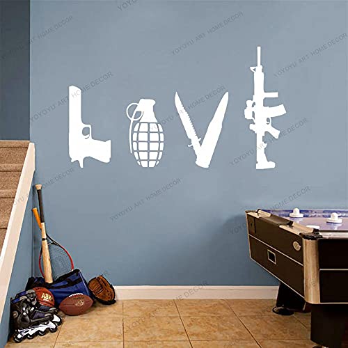 Zdklfm69 WandSticker Wandtattoos Waffen Pistole Messer Bombe Gewehr Wandkunst Aufkleber Vinyl Wohnkultur Wohnzimmer Abziehbilder Abnehmbares Wandbild 77x43cm Zdklfm69 WandSticker Wandtattoos Waffen Pistole Messer Bombe Gewehr Wandkunst Aufkleber Vinyl Wohnkultur Wohnzimmer Abziehbilder Abnehmbares Wandbild 77x43cm von Zdklfm69